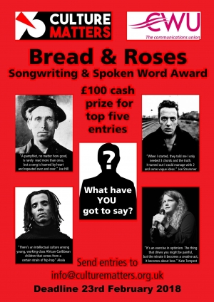 The Bread and Roses Songwriting and Spoken Word Award